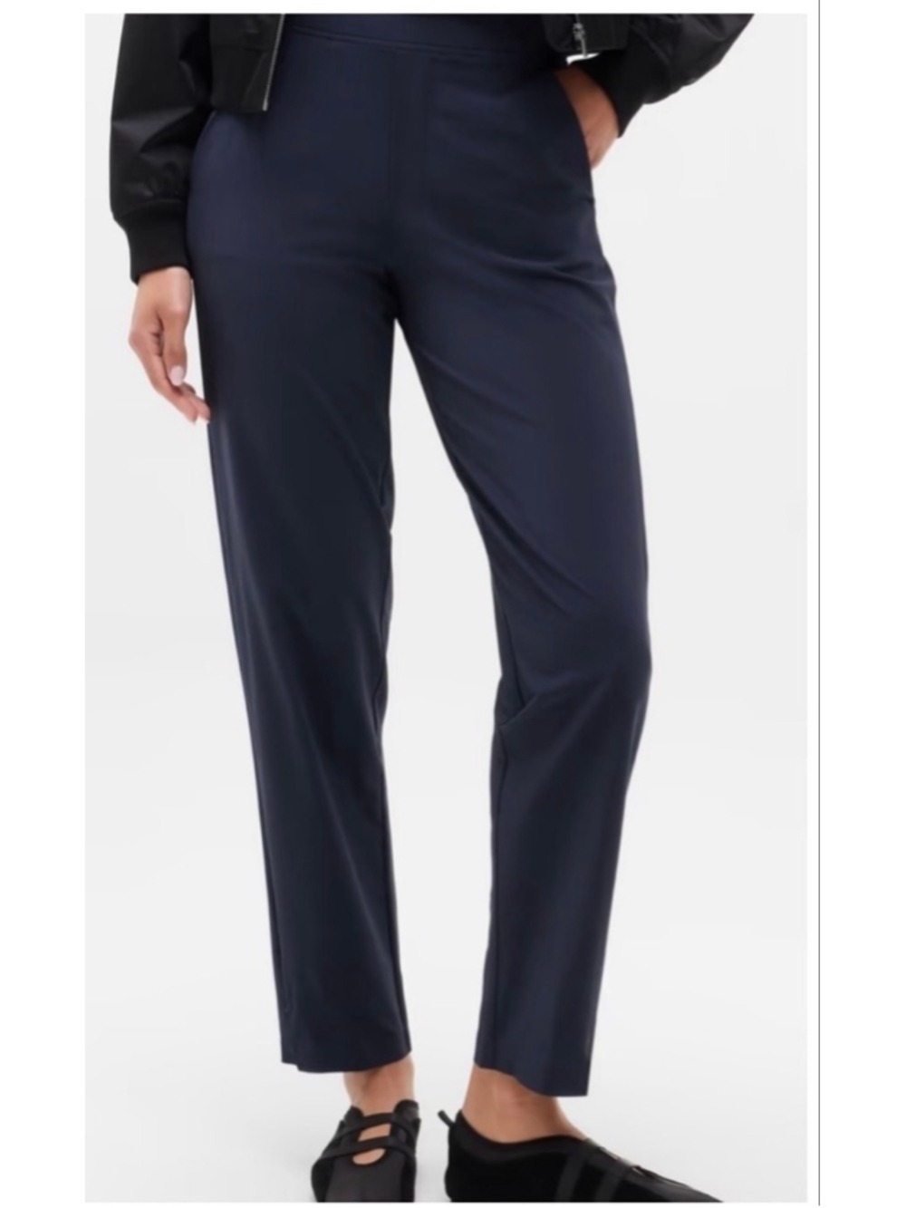 Women's Athleta Navy Brooklyn Mid Rise Ankle Pant Size 10